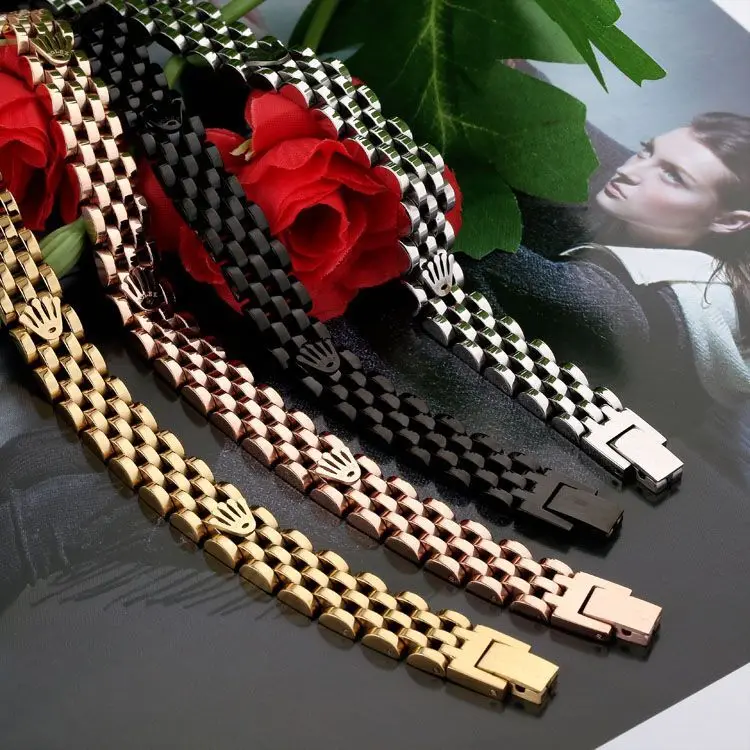 Роскошный браслет-цепочка с изображением короны для мужчин Подарочная бижутерия