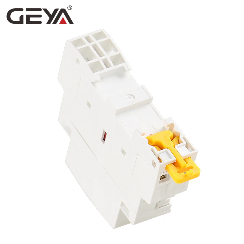 Бесплатная доставка GEYA 2P 16A 20A 25A 2NC 2NO 220V 50/60Hz контактор переменного тока с ручным