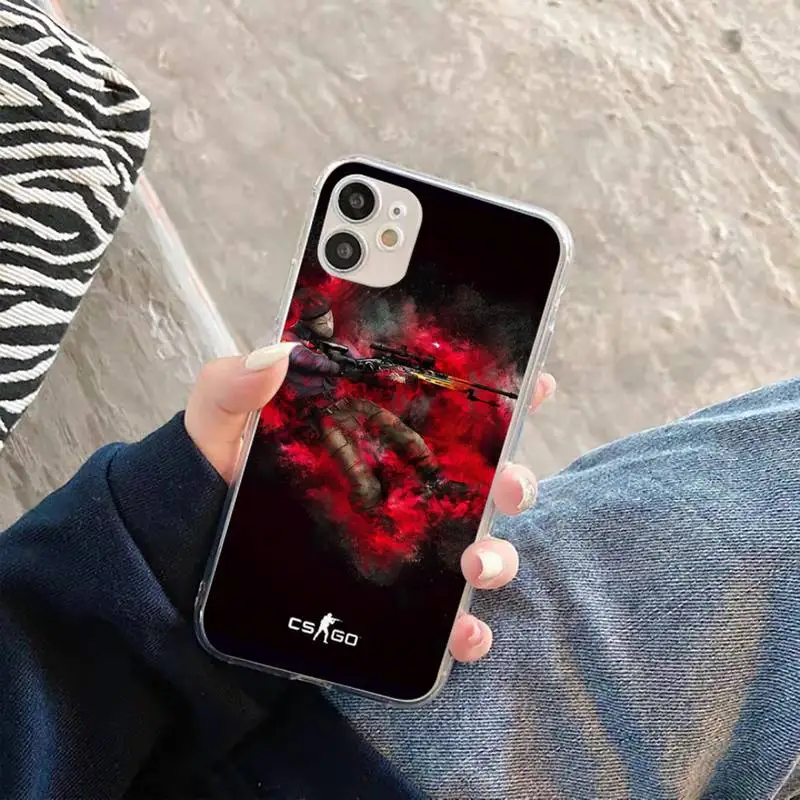 

Cs Go Game Phone Case Transparent soft For iphone 5 5s 5c se 6 6s 7 8 11 12 plus mini x xs xr pro max