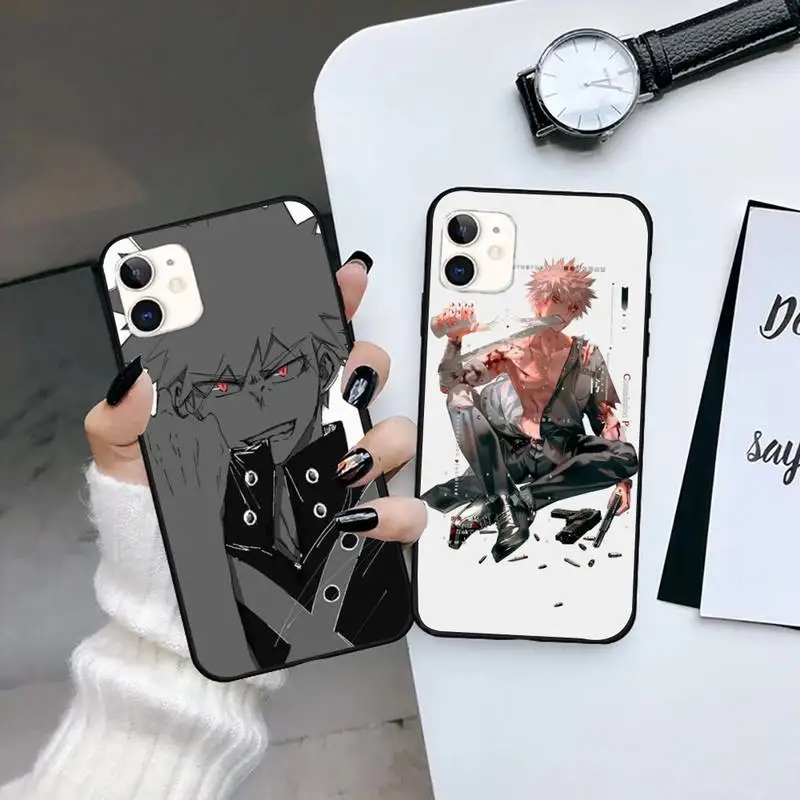 

Katsuki Bakugo my Hero Academia Phone Case for iPhone 7 8 11 12 Pro X XS XR Samsung A S 6 7 9plus 10plus 21s 71