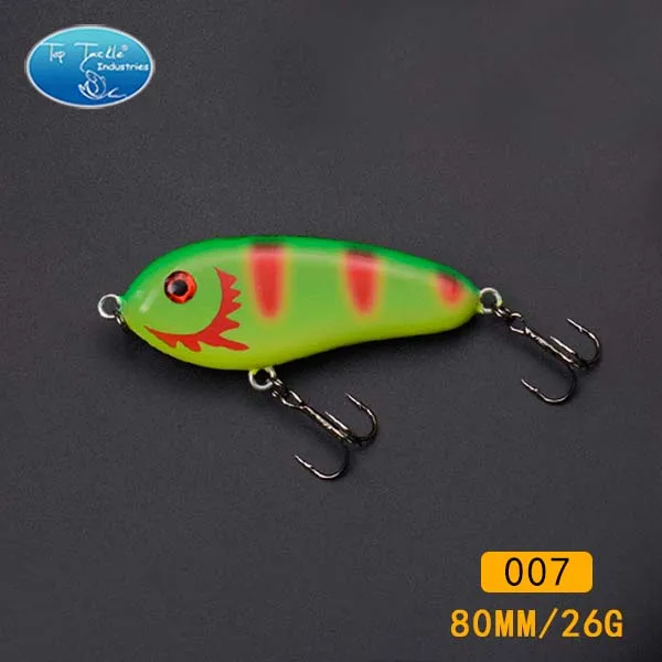 2 hooks 80mm 007 Бесплатный проезд рыболовные снасти рывок приманки рыболовную приманку голубка( 80 мм 25 г- 8/pcs-8/цвет- раковина - Цвет: 2 hooks 80mm 007