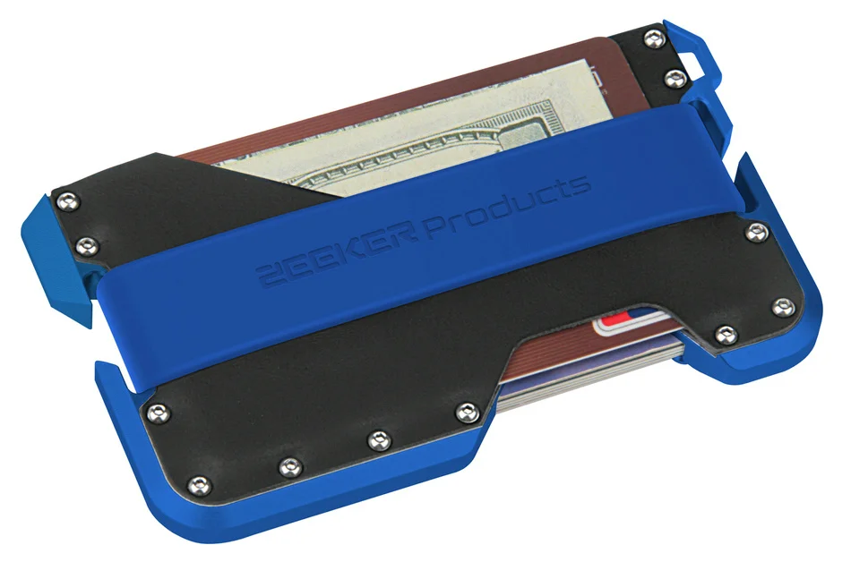 as picture ZEEKER новые алюминиевые Rfid карты и Id Держатели маленькие мужские кошельки чехол Модный кожаный кошелек - Цвет: as picture