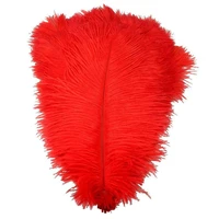 50pcslot red ostrich feathers for crafts plume 15 70cm feathers ostrich plumes wedding feathers for clothes plume decoration