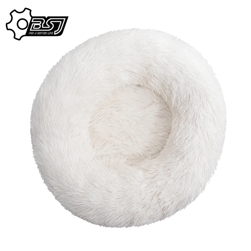 

Dog Pet Bed Kennel Round Cat Bed Winter Warm Dog House Sleeping Bag Long Plush Super Soft Pet Bed Puppy Cushion Mat Cat Supplies