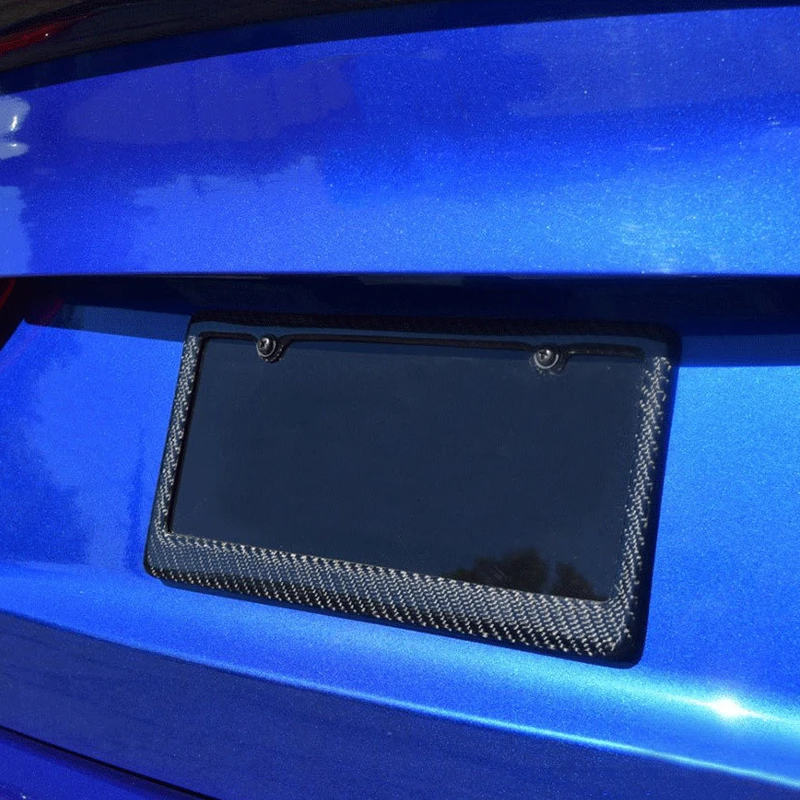 Универсальная регулируемая оправа для номерного знака США углеродное волокно 3K