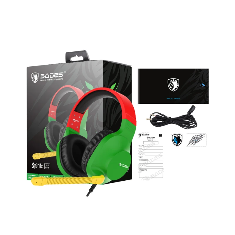 

SADES Spirits Gaming Headset 3.5mm Gamer Stereo Lightweight Headphones With Microhonse For PS4 For Xbox One For PC
