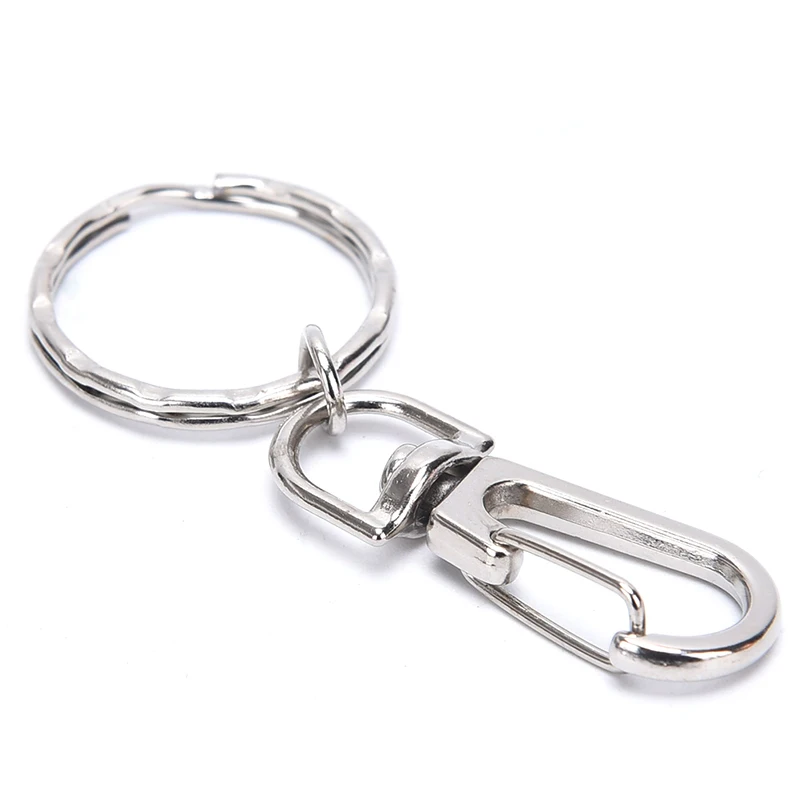 

10pcs/lot Metal Lobster Clasp Clips Key Hooks Keychain Split Ring Classic DIY Key Chain Ring Bag Jewelry
