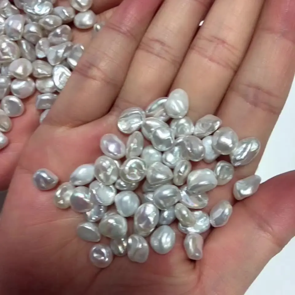 

Wholesale white 8-9mm keshi loose freshwater pearl beads
