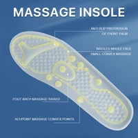 footmaster soft pu sports insoles memory foam men women shoes insert shock absorbing pain relief feet massage insol