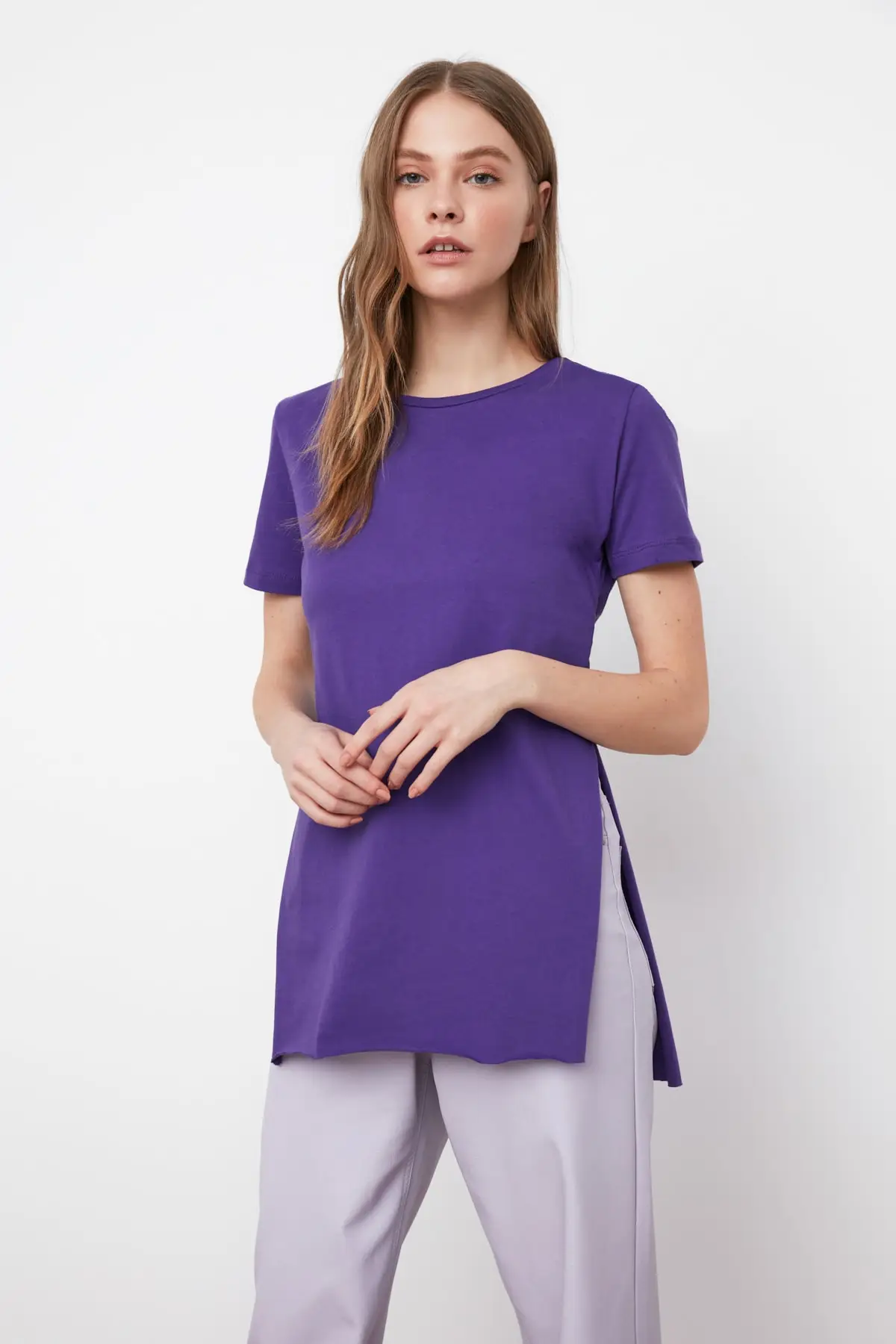 Асимметричная трикотажная футболка TWOSS20TS0829|Футболки| |