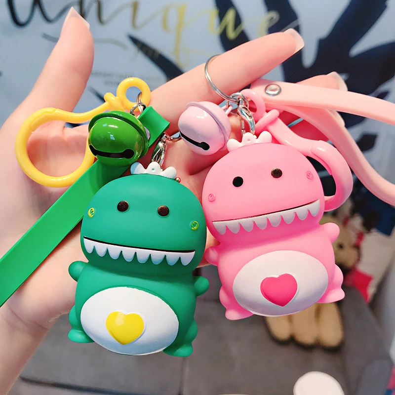 

Cute little dinosaur key ring pendant creative keychain female cartoon Korean car key chain bag pendant doll