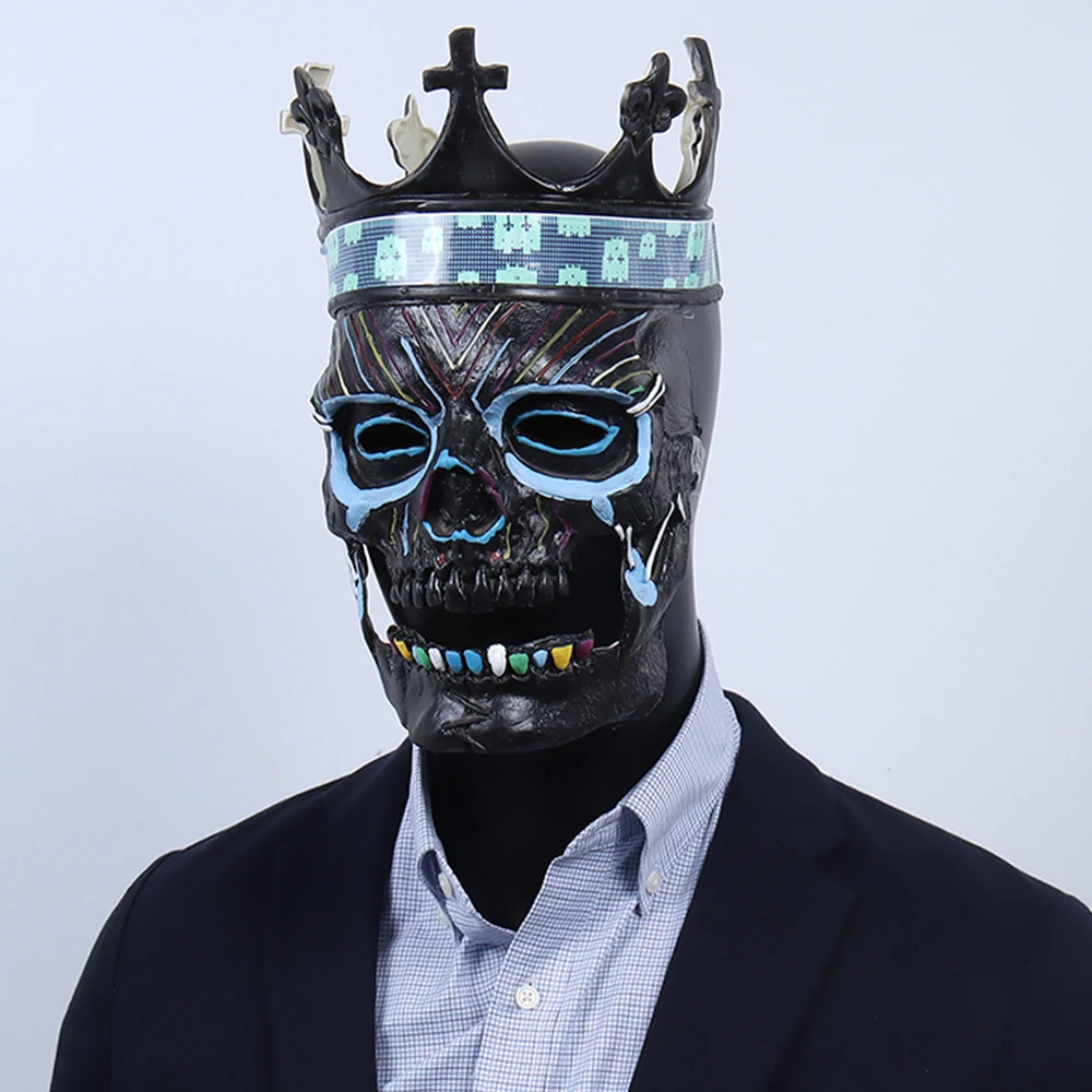 Часы Легион череп латексная маска для косплея ужас черный Хэллоуин костюм