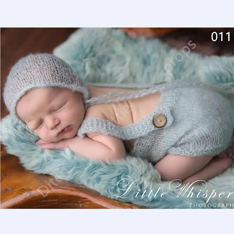Accesorios de fotograf&iacute;a para reci&eacute;n nacido, pantalones de mohair + diadema, ropa de fotograf&iacute;a-3