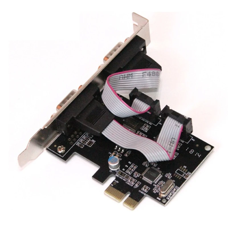2 порта RS232 PCI Express серийная карта для промышленного COM-порта адаптер POS