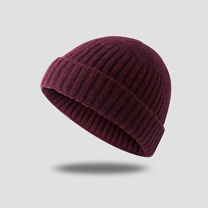 

Winter Warm Knitted Skullcap Casual Short Thread Hip Hop Hat Adult Men Beanie Wool Knitted Beanie Skull Cap Elastic Hats Unisex