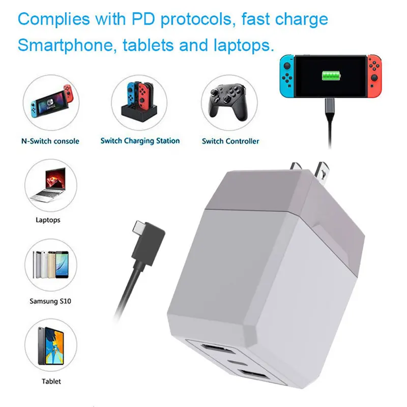 Портативный адаптер зарядного устройства дорожный светодиодный конвертер USB3.0