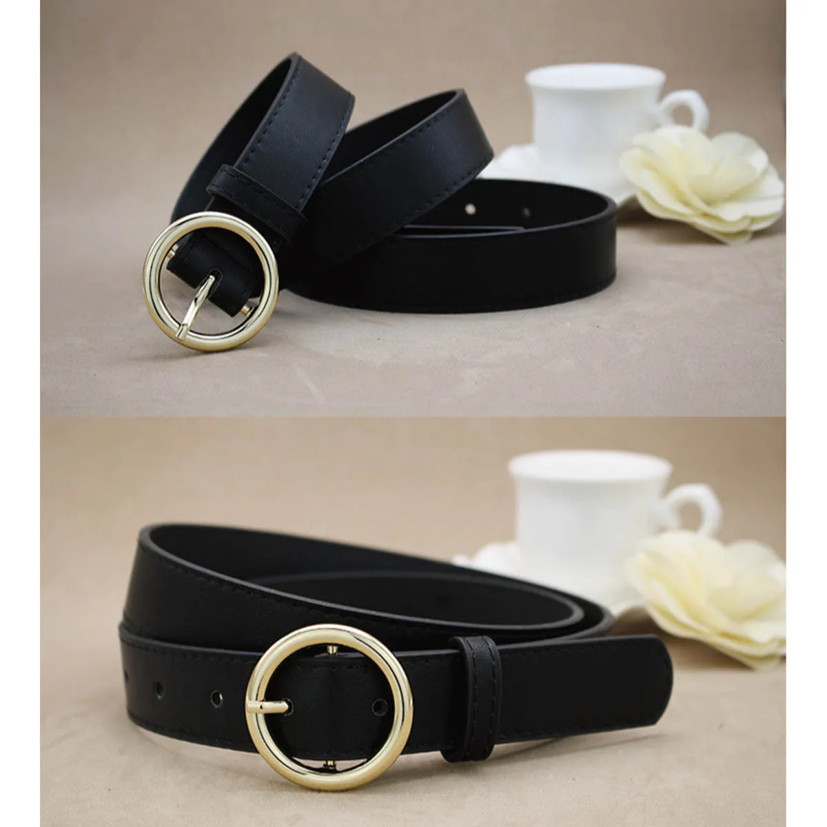 6 цветов Модные Золотые круглые ремни с пряжкой женские кожаные для женщин одежда