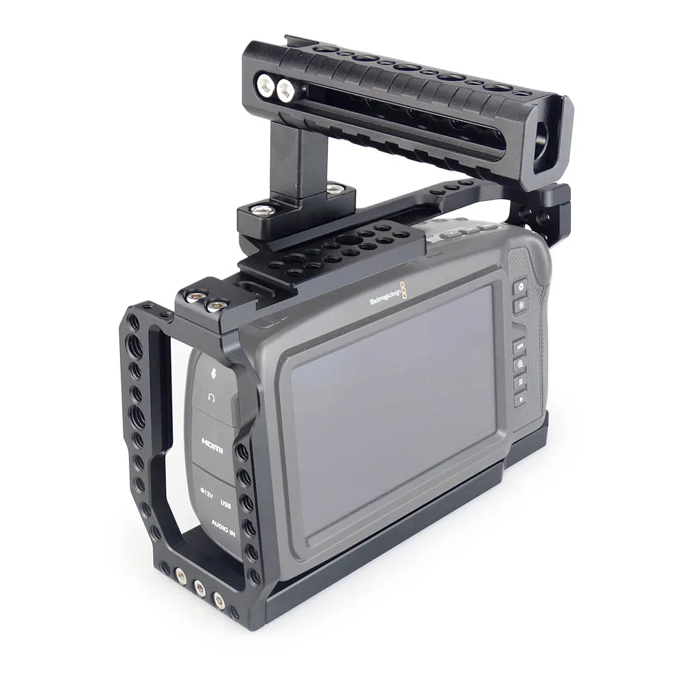 MAGICRIG BMPCC 4K клетка с верхней ручкой для Blackmagic Pocket cinema camera BMPCC 4 K/BMPCC 6K крепление микрофона монитор вспышка