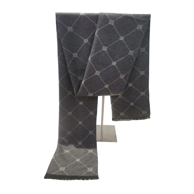 Зимний мужской шарф высококачественный Модный деловой брендовый кашемировый