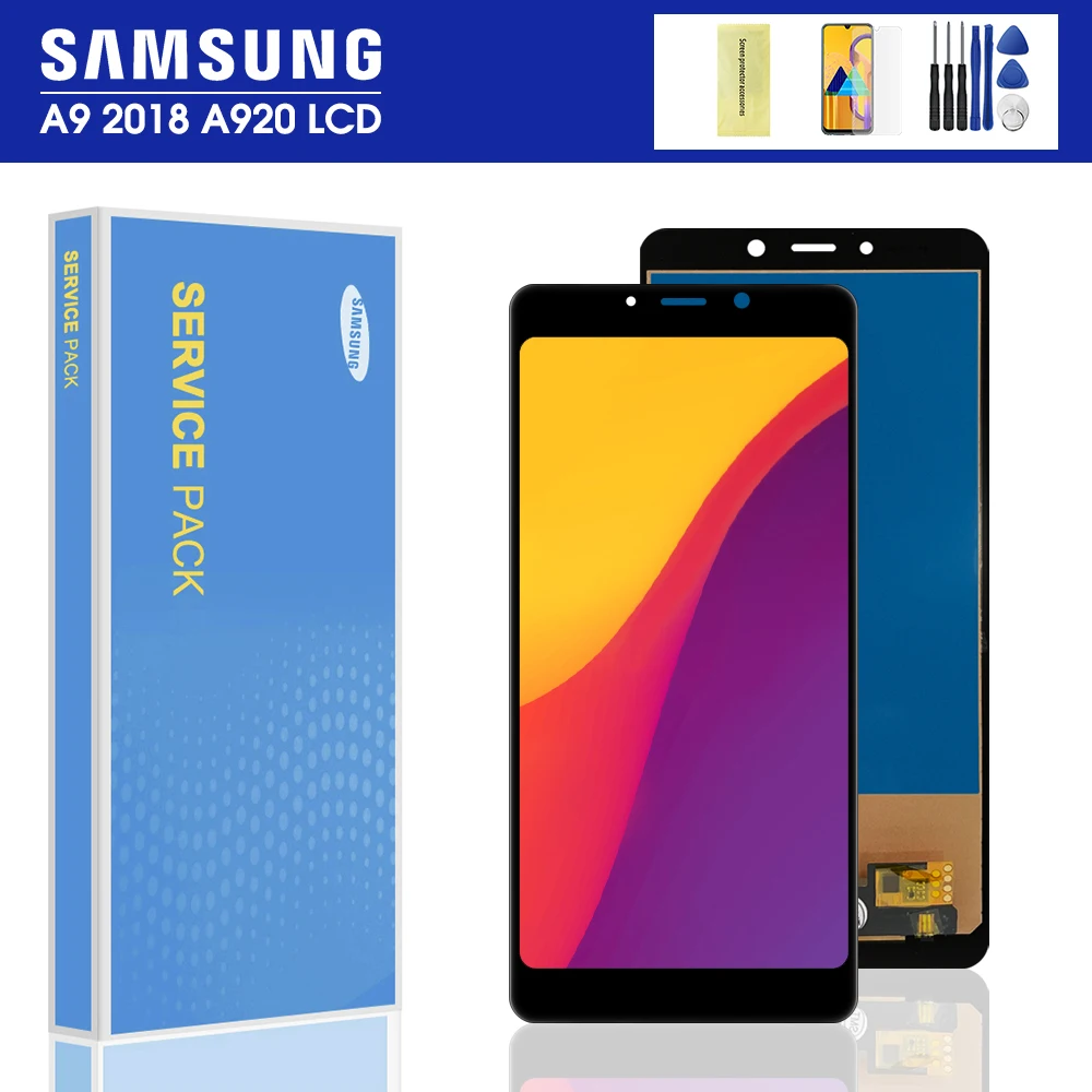 ЖК дисплей 6 3 дюйма для Samsung Galaxy A9 2018 A9s Star Pro SM A920F/DS A920FD сенсорный экран с цифровым