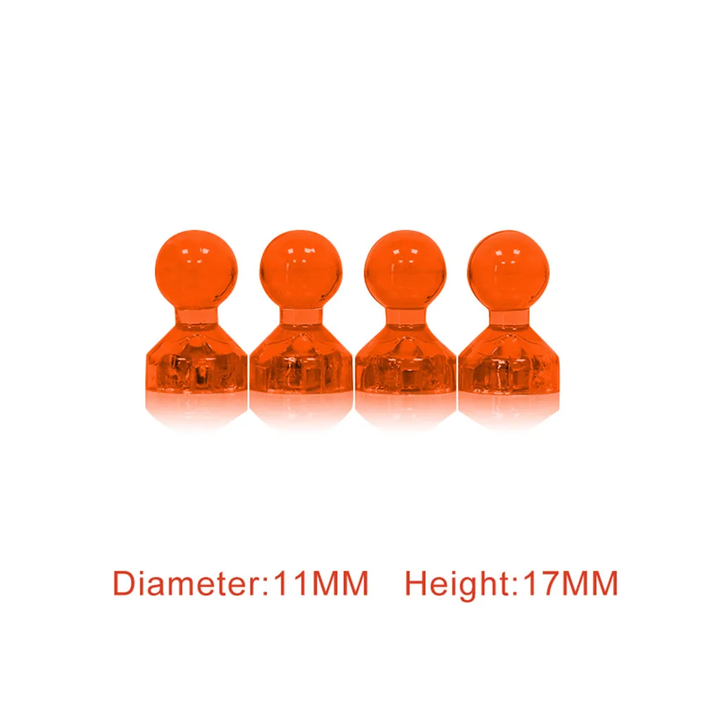 orange 4 шт. сильные магнитные Thumbtacks неодимовая доска для заметок Шпилька-кегля домашний офисный холодильник магниты доска Декор стикер - Цвет: orange