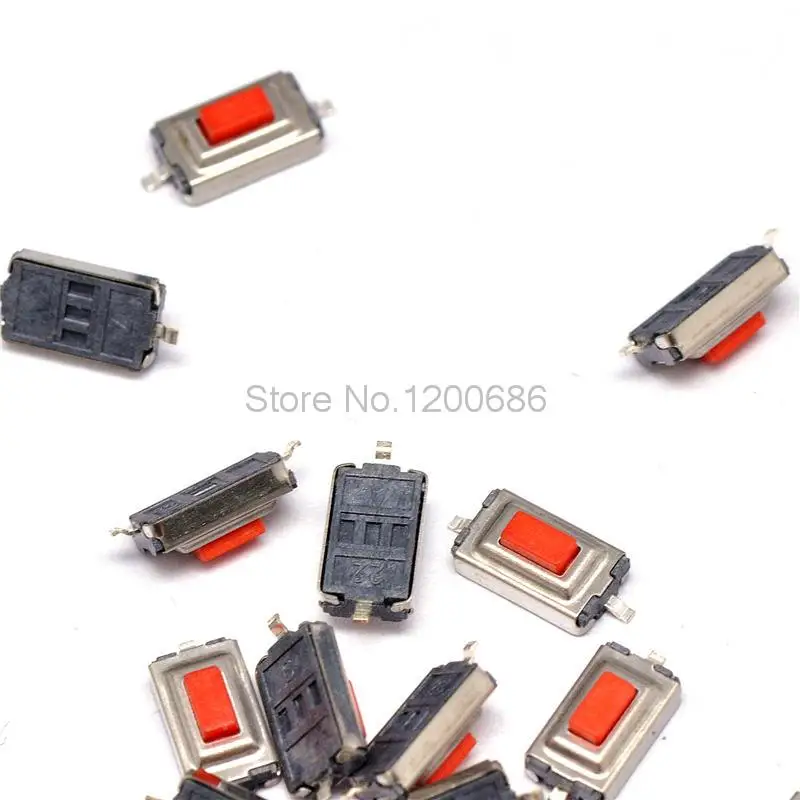 

3 * 6 * 2.5MM touch switch patch 2 feet import / red button