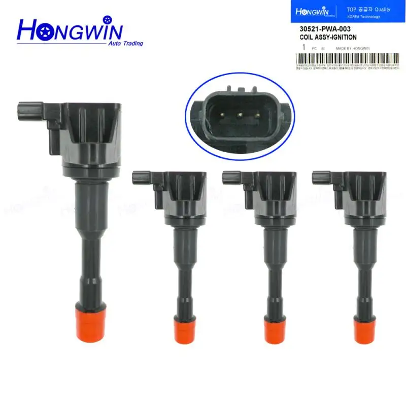 4 шт. 30521 PWA 003 Катушка зажигания для Honda Civic 7 8 VII VIII JAZZ FIT 2 3 II III 1 л S01 UF374 C1408|Катушка