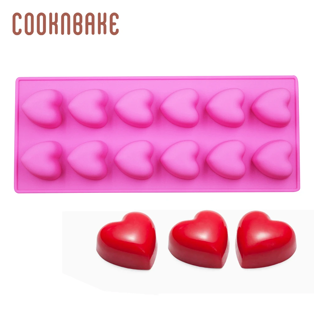 COOKNBAKE силиконовая форма-сердце для шоколадных конфет мини gummy jello ледяной поднос