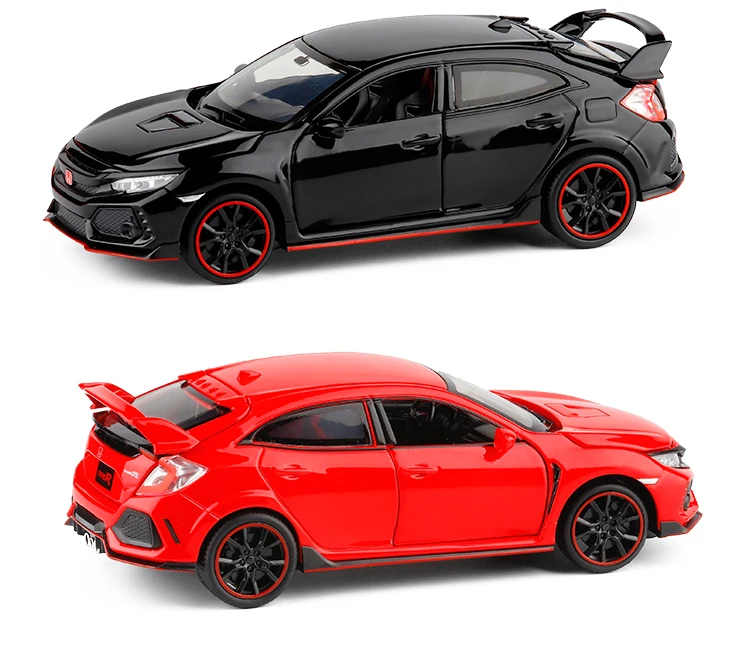 Новинка 1:32 HONDA CIVIC TYPE-R литые игрушечные машинки модель автомобиля со звуковым светом коллекционная машинка игрушки для детей подарок игрушки