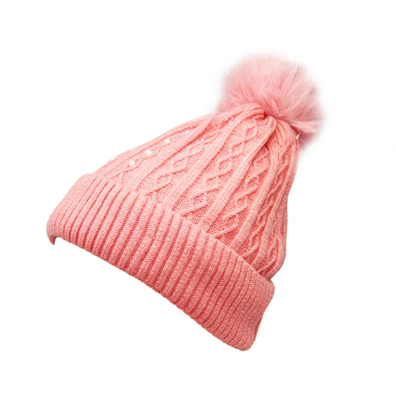 

Dropshipping Woolen Knit Hat Women's Winter Hats Plus Velvet Cotton Blends Beanie Outdoor Ear Protection Hat Skullies Wholdsale