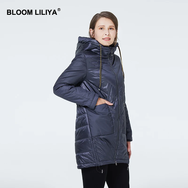 BLOOM LILIYA 2020 Новинка Весна Женская Куртка Стеганое Пальто Полиэстер Женские Куртки