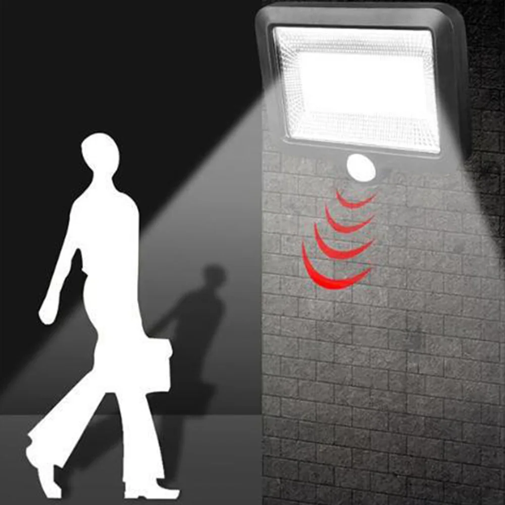 

New 100COB LED PIR Motion Infrared Sensor Wall Split Lights Solar Powered IP65 Waterproof Outdoor Garden Night Security Lighting