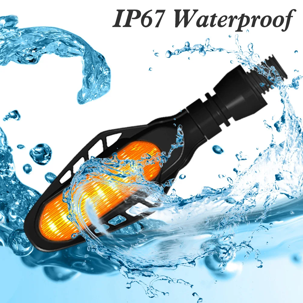

2/4PCS LED Motorcycle Turn Signal Light Stop Signals DRL Flowing Water Flasher Indicators Tail Lamp Universal Brake Light