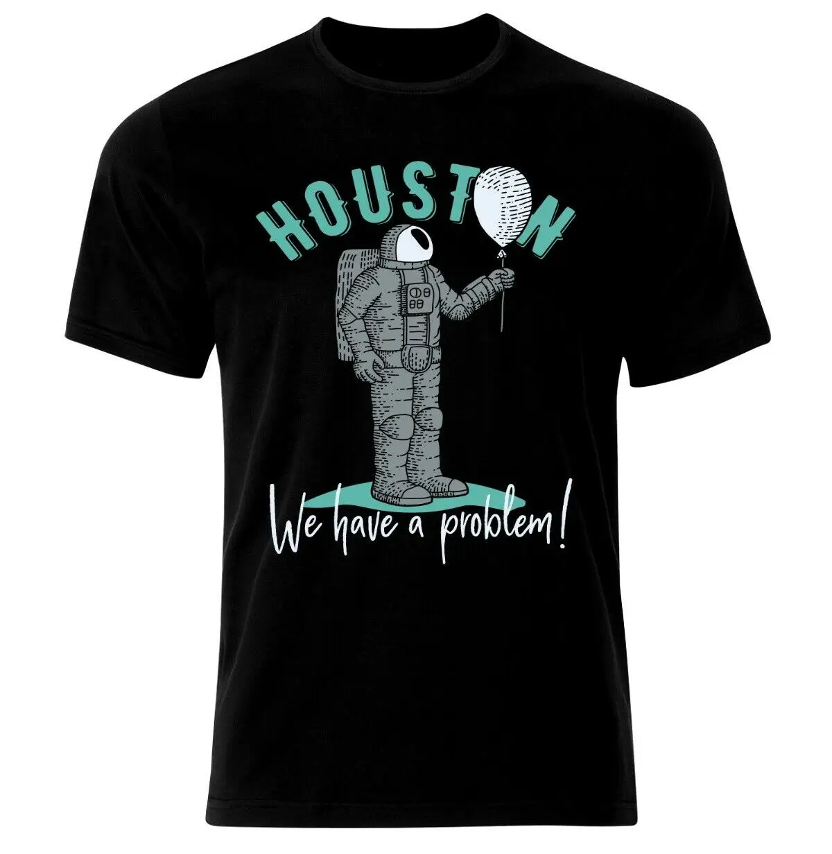 

Fun Space Astronaut T-shirt Printing Summer Cotton O-neck Short Sleeves