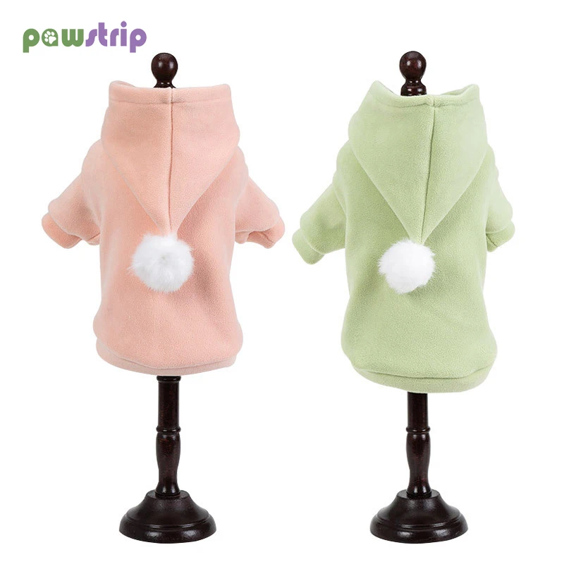 

Одежда для собак, осенне-зимнее теплое хлопковое пальто, куртка для щенка, Симпатичные мягкие толстовки с меховым помпоном, одежда для чихуа...