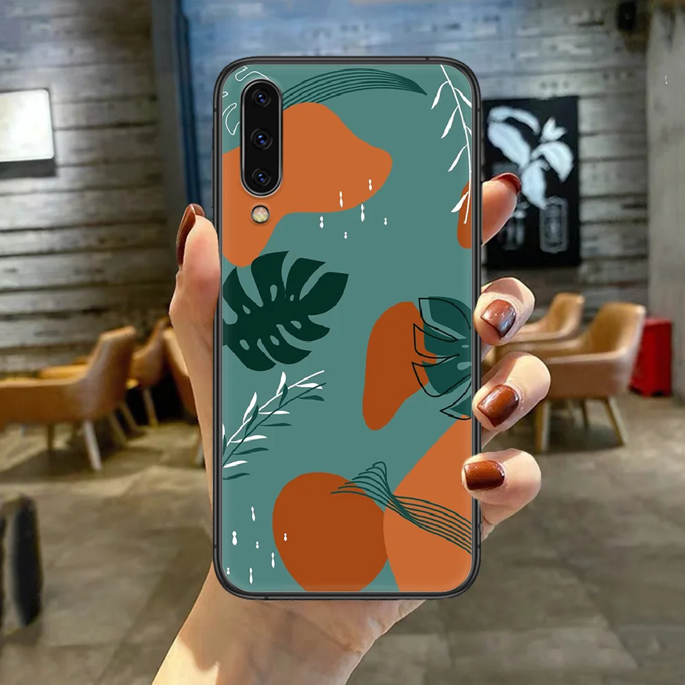 

Leaves Monstera Phone Case For For SamSung Galaxy A M 5 8 10 20 30 31 40 50 51 70 71 80 S E Black black Hoesjes Soft Cover