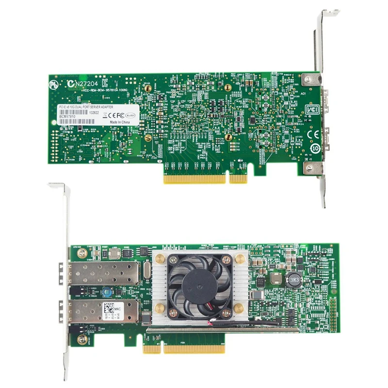 10Gb PCI Express 8X Ethernet Сетевая карта (для контроллера Broadcom BCM57810S) двойной SFP + порт