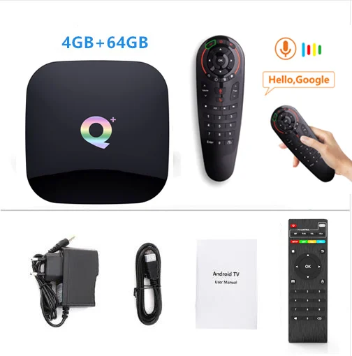 4GB64GB Add G30 Android 9.0 Smart TV Box Q Plus Box 64GB 4GB 32GB TV Box Allwinner H6 Quad Core 6K H.265 2.4GHz Wifi Youtube Set Top box PK X96 - Цвет: 4GB64GB Add G30