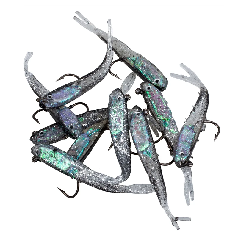

10Pcs 70mm 6g Soft Bait Fishing Lures Lead Jig Head Fish Tackle Sharp Hook-ABLD