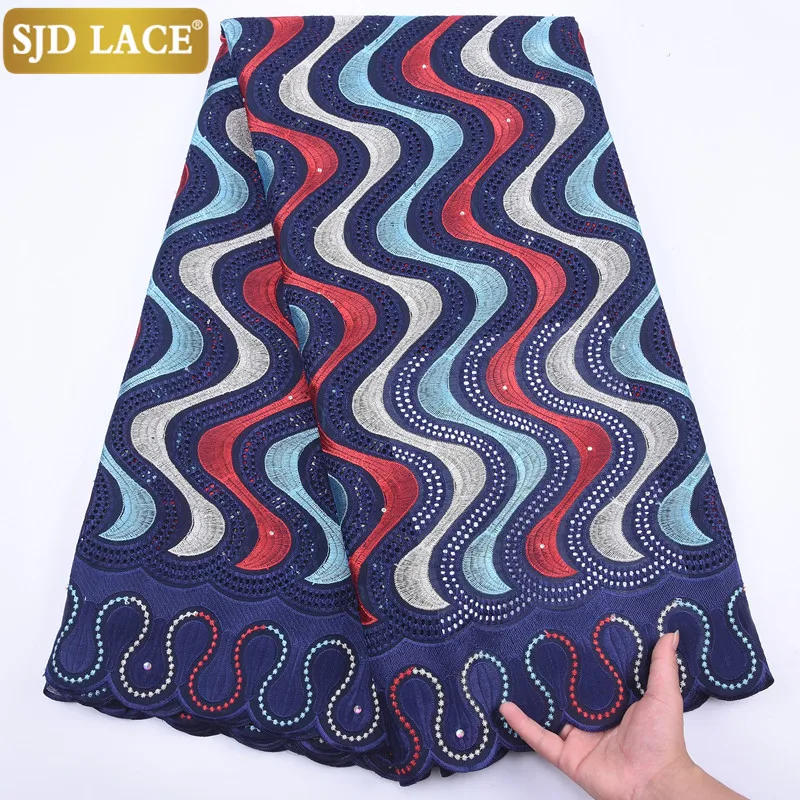 SJD кружевное коричневое Африканское сухое полотно с вышивкой швейцарская вуаль
