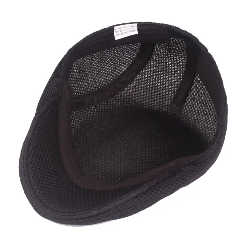 

New Spring Casual Baret Hat Fashion Men Breathable Mesh Flat Cap Newsboy Style Beret Hats Adjustable Summer Caps Gorras