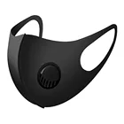 Дышащая черная маска с клапанами, моющаяся многоразовая маска для взрослых, маска против пыли, против срыгивания, защитная маска для лица, маска
