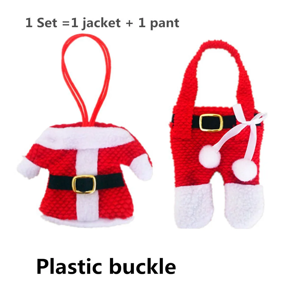 Рождественские украшения для одежды набор ножей и вилок столовых приборов чехлы