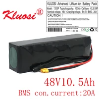 kluosi 48v 10 5ah 13s3p 10ah 750w 54 6v lithium battery pack with 20a bms for electric scooter e bike electric bicycle scooter