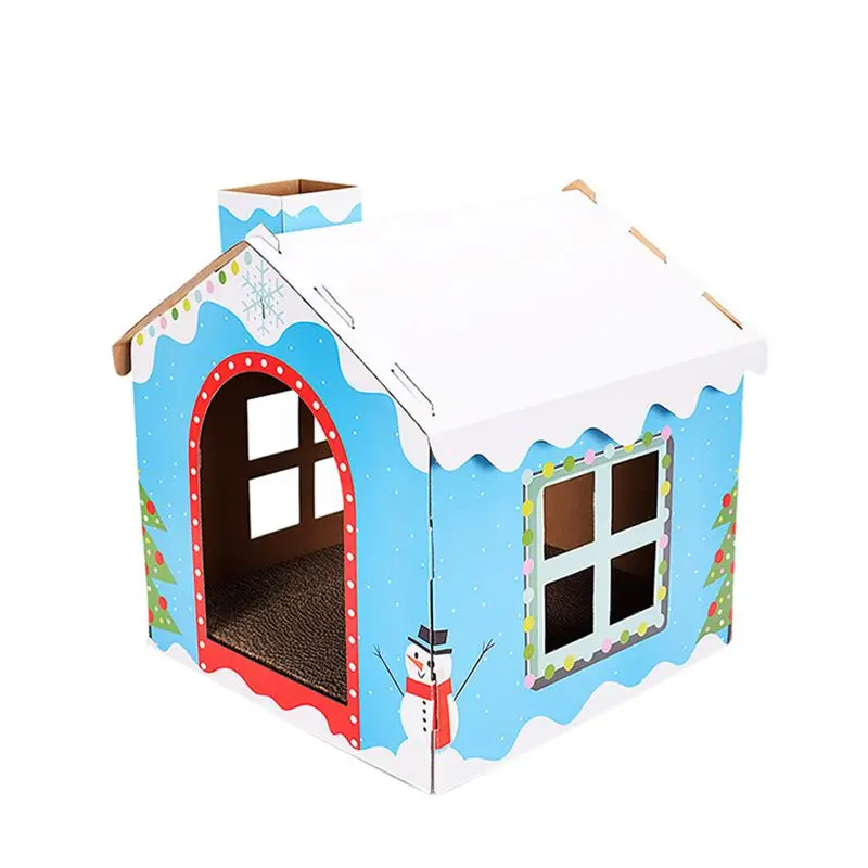 Прекрасный кот игрушечные домашние питомцы складной Домик из гофрированной