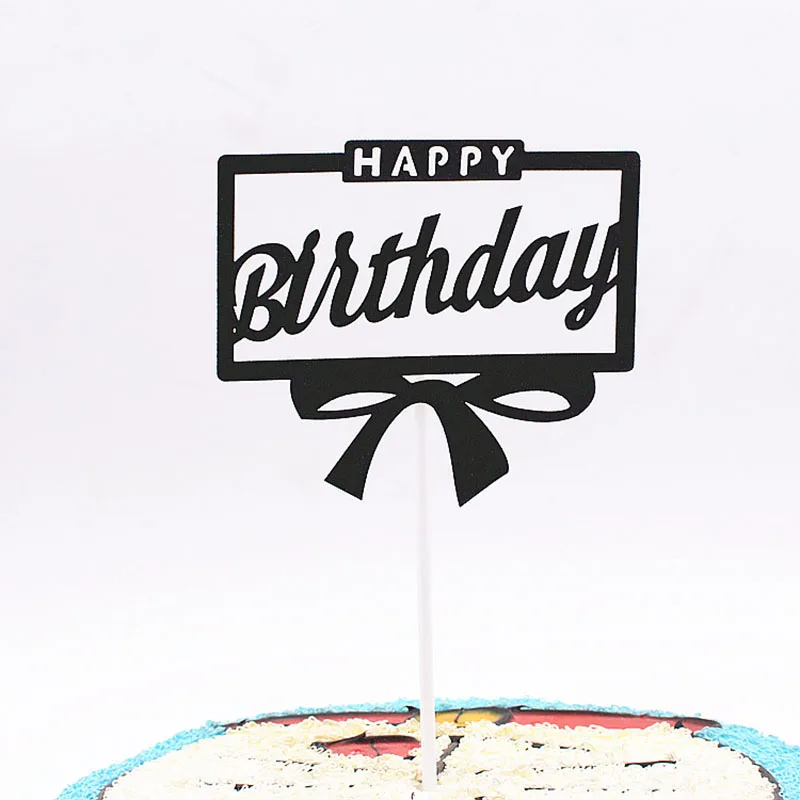 Полые коробки 10 шт./лот украшения для торта на день рождения блестящие топперы с