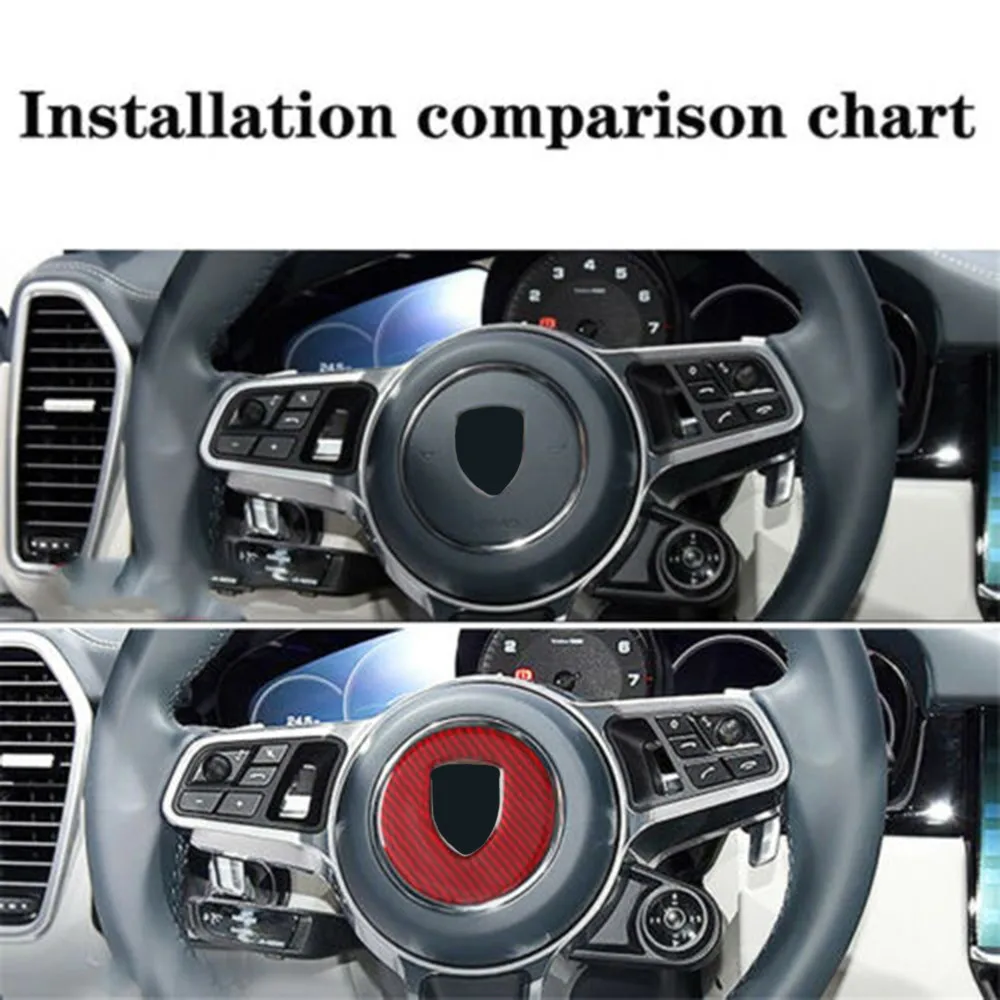 Роскошный чехол на руль отделка из углеродного волокна декор для Porsche Macan 2014 2019