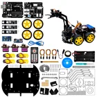 Механический робот LAFVIN 4WD, автомобильный комплект Arm для Arduino, робот-автомобиль, рука-робот, программируемые игрушкиПоддержка Android