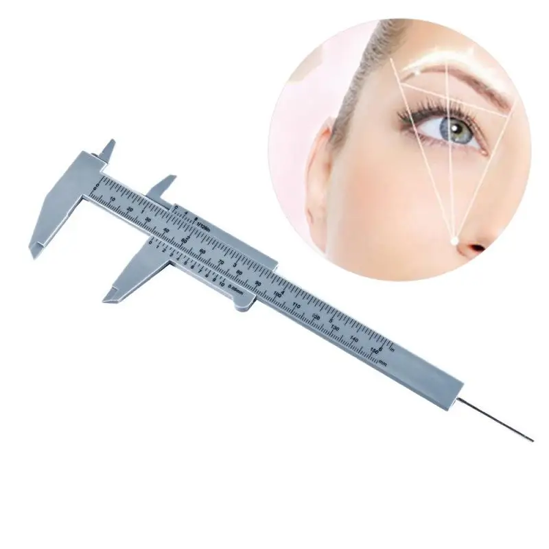 150MM Plastic Eyebrow Measuring Vernier Caliper Tattoo Eyebrow Ruler Tattoo Caliper Permanent Makeup Measurement Tools