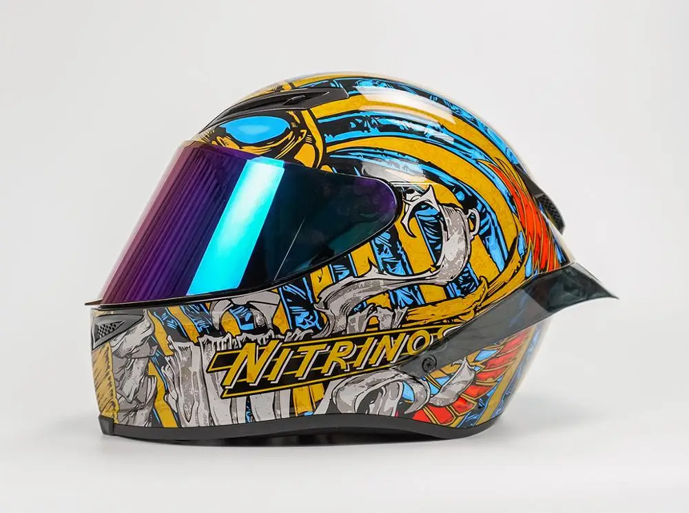 Мотоциклетный шлем на все лицо крутой фараона с большим шлемом для мотокросса